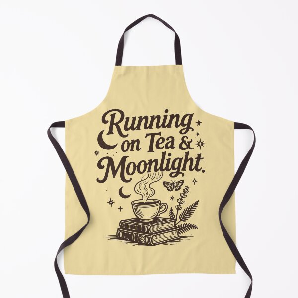 Item preview, Brown Running On Tea And Moonlight Book Lover Reading Aesthetic Cottagecore Witchy Vibes Magical Literary Design For Bookworms Night Owls And Vintage Book Fans designed and sold by Connys Colorful World.
