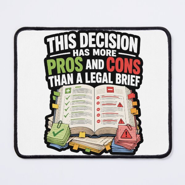 Item preview, This Decision Has More Pros And Cons Than A Legal Brief designed and sold by ColeLaniTrading.
