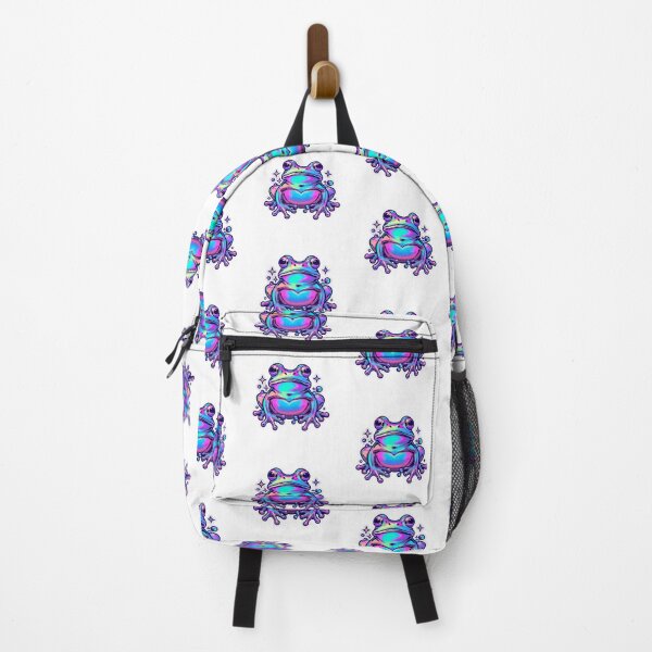 Item preview, Vaporwave Frog | Holographic Neon Synthwave Cute Frog Aesthetic designed and sold by virtuallubid.
