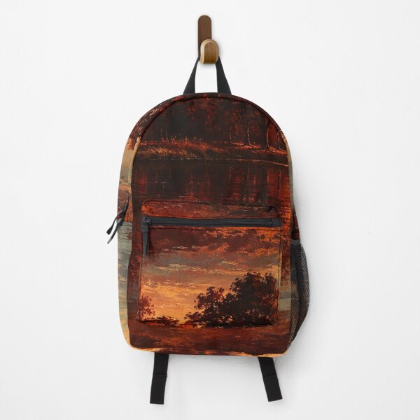 Item preview, Autumn Moon Lake – Red & Orange Autumn Landscape designed and sold by Joey Santiago.