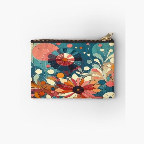 Item preview, Abstract Teal And Orange 70's Vintage Boho Floral designed and sold by GameCraftedShop.