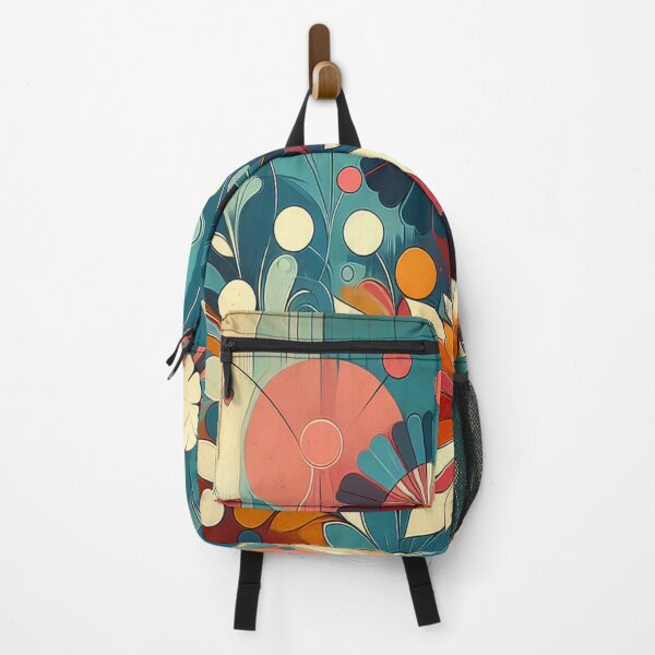 Item preview, Abstract Teal And Orange 70's Vintage Boho Floral designed and sold by GameCraftedShop.