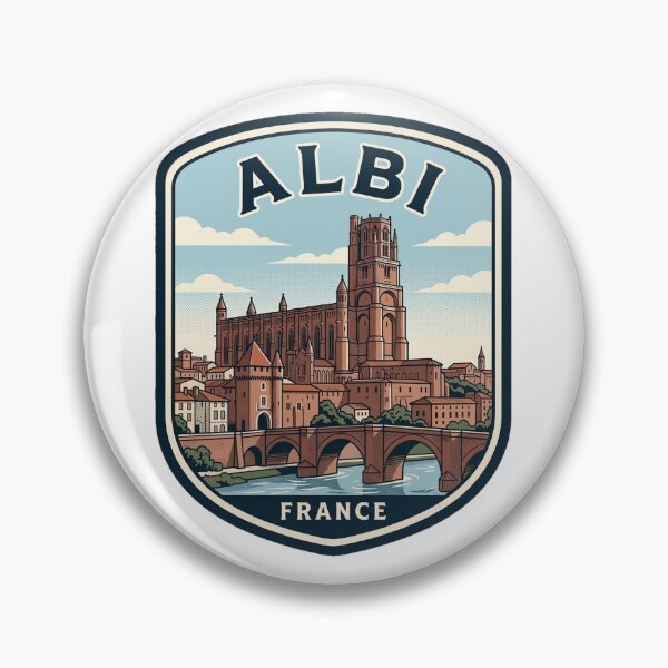 Item preview, Albi France Vintage Travel Poster Sainte Cecile designed and sold by k3rstman1.