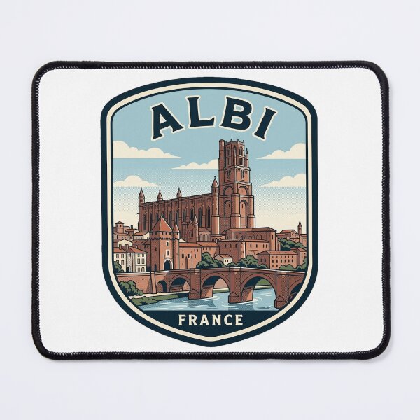 Item preview, Albi France Vintage Travel Poster Sainte Cecile designed and sold by k3rstman1.
