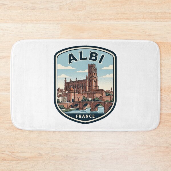 Item preview, Albi France Vintage Travel Poster Sainte Cecile designed and sold by k3rstman1.