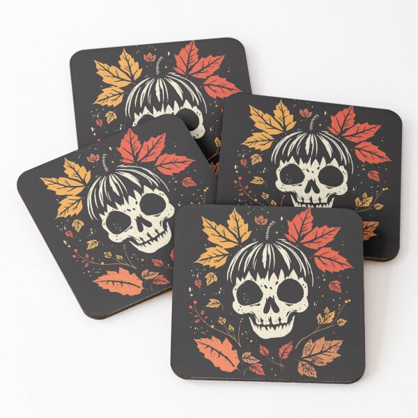 Item preview, Gothic Autumn Pumpkin Skull Fall Foliage designed and sold by ERODED SELF.