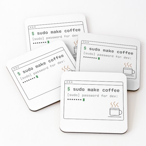 Item preview, Sudo Make Coffee — Funny Linux Terminal Command Programmer designed and sold by abdoali102.