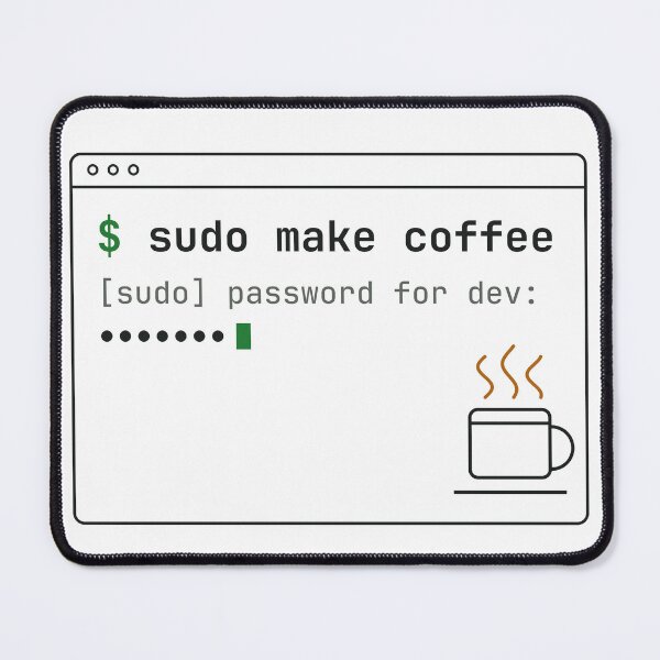 Item preview, Sudo Make Coffee — Funny Linux Terminal Command Programmer designed and sold by abdoali102.