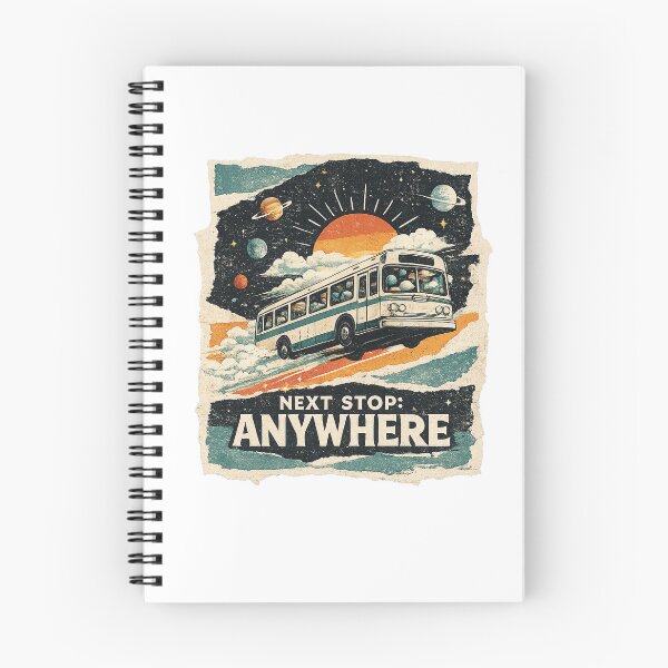 Item preview, Next Stop Anywhere – Retro Space Bus designed and sold by NarpLTD.