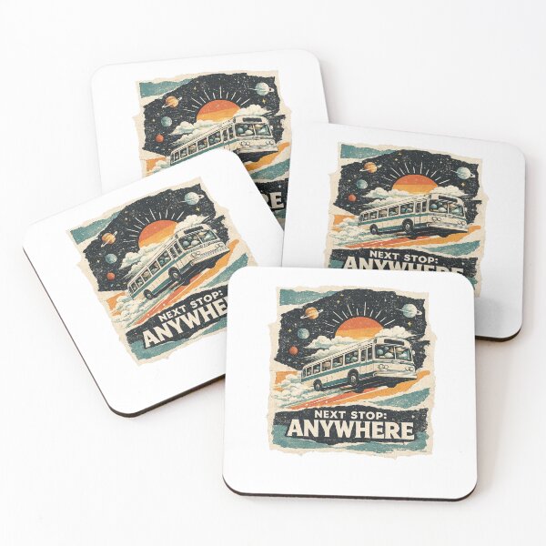 Item preview, Next Stop Anywhere – Retro Space Bus designed and sold by NarpLTD.