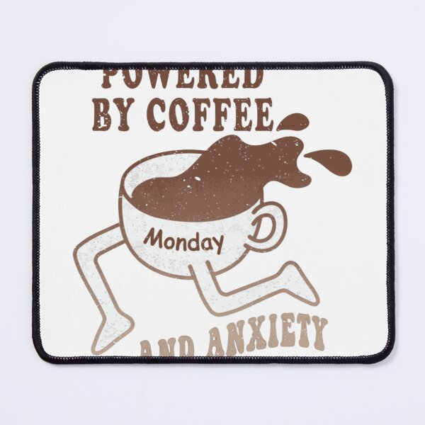 Item preview, Powered by Coffee and Anxiety - Running Coffee Cup Graphic designed and sold by GaryMerrittoo.