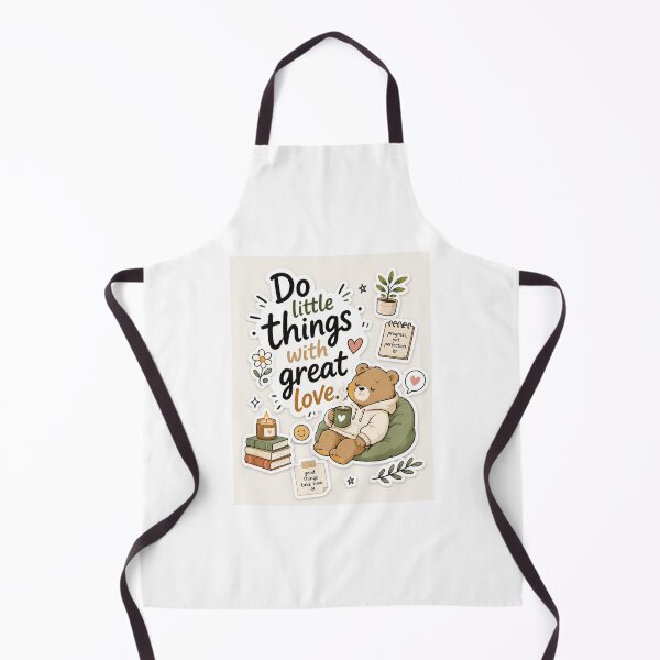 Item preview, Do Little Things With Great Love Sticker | Cute Bear Aesthetic | Positive Quote designed and sold by DKraftz.