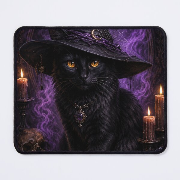 Item preview, Realistic Black Witch Cat – Gothic Halloween Magic designed and sold by Meentoos_1.