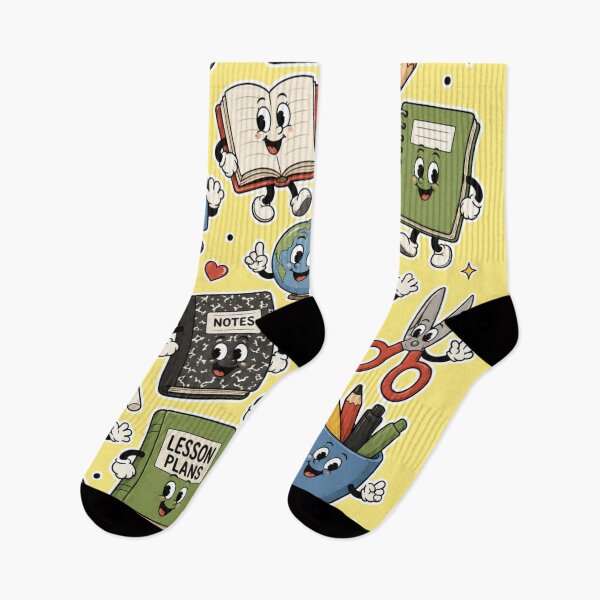 Item preview, Cute Teacher Pattern Collection | Rubber Hose Style School Supplies Cartoon Design designed and sold by TheStephanieRome.