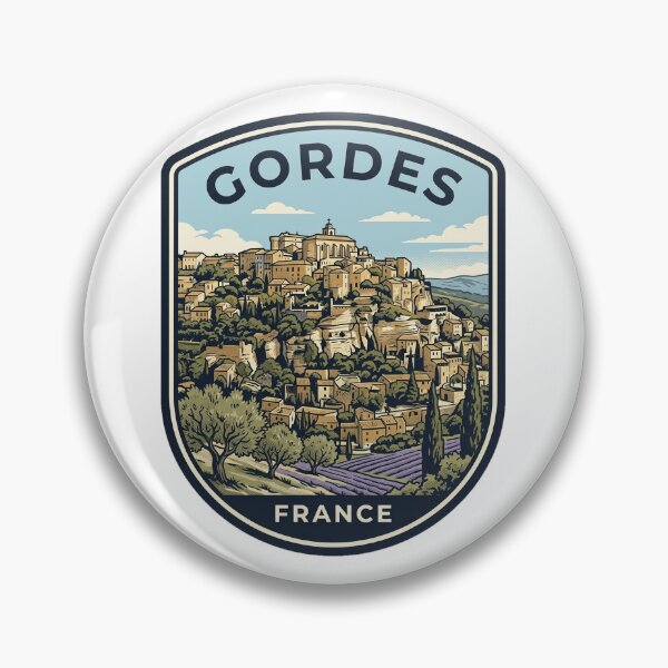 Item preview, Gordes France Vintage Hilltop Village Travel Badge designed and sold by k3rstman1.