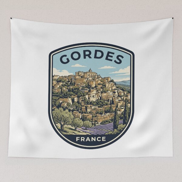 Item preview, Gordes France Vintage Hilltop Village Travel Badge designed and sold by k3rstman1.
