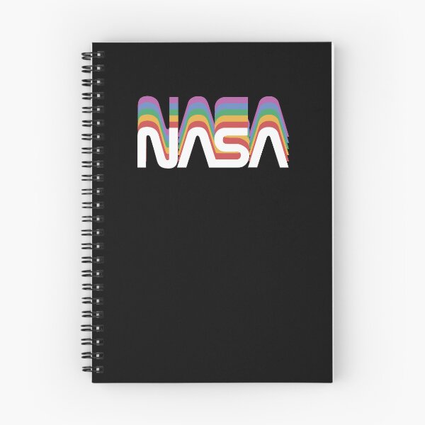 Item preview, Vintage Nerdy NASA Worm Rainbow Logo Rocket Space Science Teacher White Text designed and sold by MathWare MathClips.