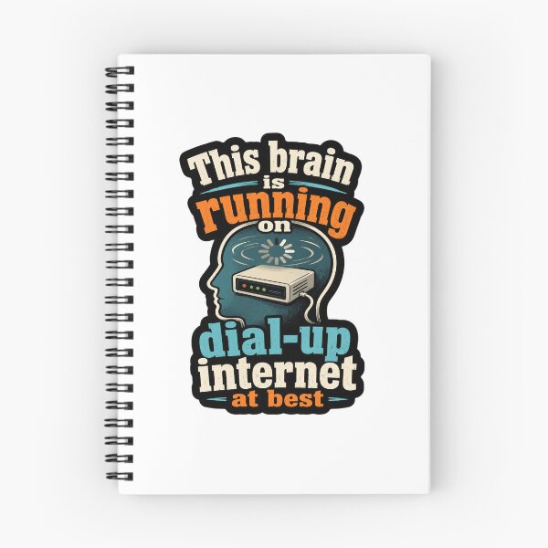 Item preview, This Brain Is Running On Dial Up Internet At Best Retro Modem Humor designed and sold by ColeLaniTrading.