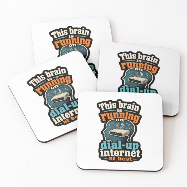 Item preview, This Brain Is Running On Dial Up Internet At Best Retro Modem Humor designed and sold by ColeLaniTrading.