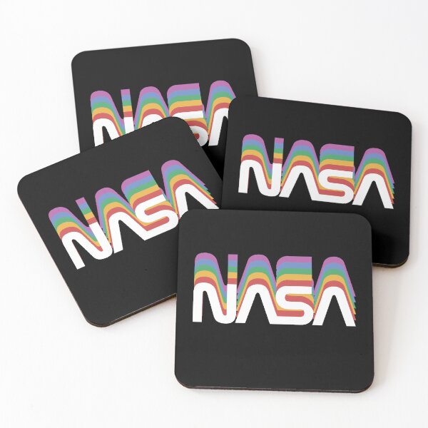 Item preview, Vintage Nerdy NASA Worm Rainbow Logo Rocket Space Science Teacher White Text designed and sold by MathWare MathClips.