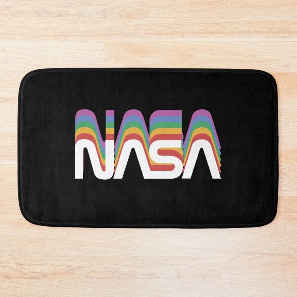 Item preview, Vintage Nerdy NASA Worm Rainbow Logo Rocket Space Science Teacher White Text designed and sold by MathWare MathClips.