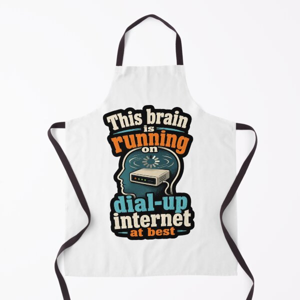Item preview, This Brain Is Running On Dial Up Internet At Best Retro Modem Humor designed and sold by ColeLaniTrading.