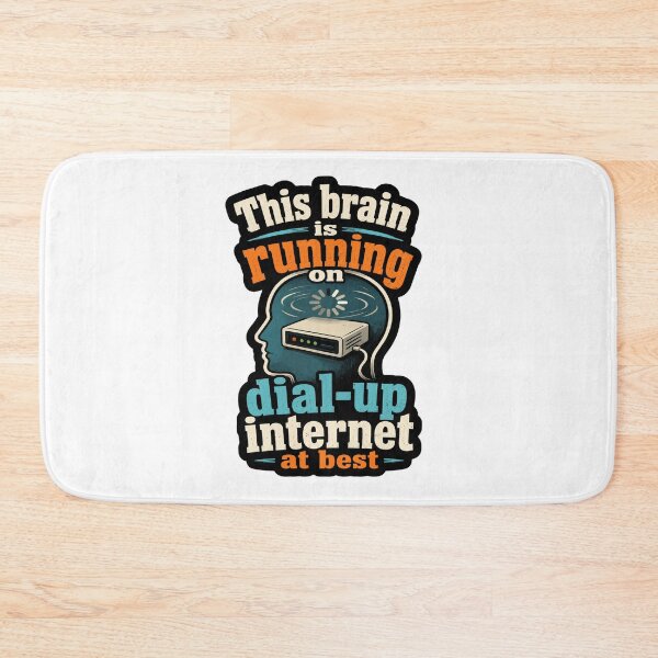 Item preview, This Brain Is Running On Dial Up Internet At Best Retro Modem Humor designed and sold by ColeLaniTrading.