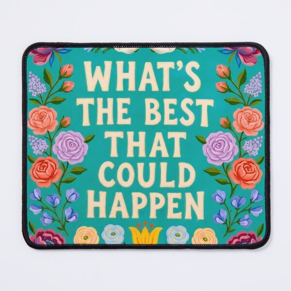 Item preview, What's the best that could happen sticker, Mental health decal, Positivity reminder, Cute affirmation gift, Self love quote, Girly aesthetic designed and sold by ezuldeen48.