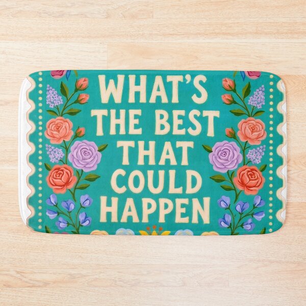 Item preview, What's the best that could happen sticker, Mental health decal, Positivity reminder, Cute affirmation gift, Self love quote, Girly aesthetic designed and sold by ezuldeen48.