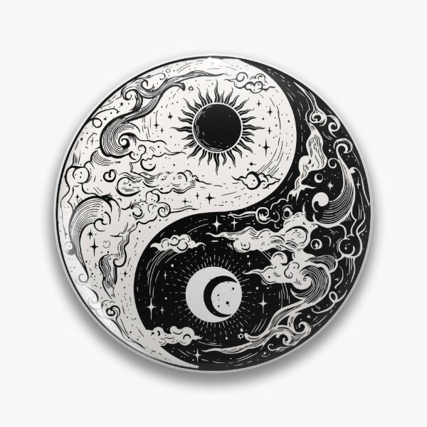 Item preview, Inhale Exhale Yin Yang - Celestial Sun and Moon Mindfulness designed and sold by Shopeon Designs.