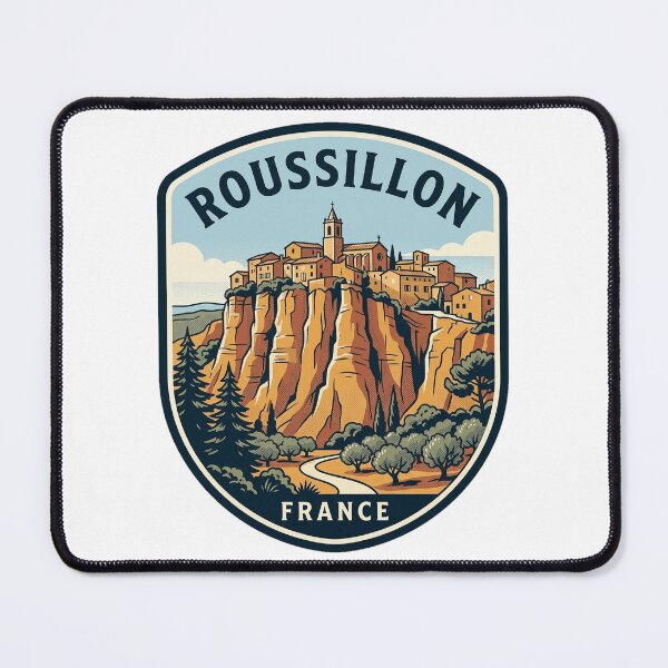Item preview, Roussillon France Ochre Cliffs Vintage Travel Badge designed and sold by k3rstman1.