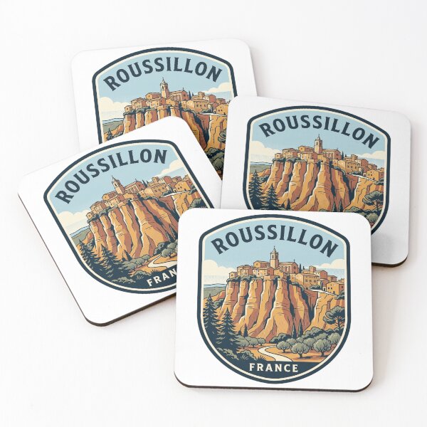 Item preview, Roussillon France Ochre Cliffs Vintage Travel Badge designed and sold by k3rstman1.