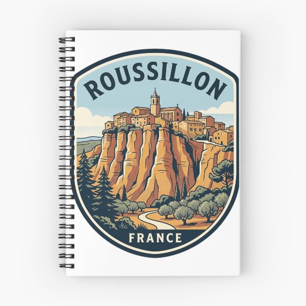 Item preview, Roussillon France Ochre Cliffs Vintage Travel Badge designed and sold by k3rstman1.