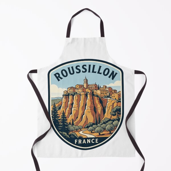 Item preview, Roussillon France Ochre Cliffs Vintage Travel Badge designed and sold by k3rstman1.