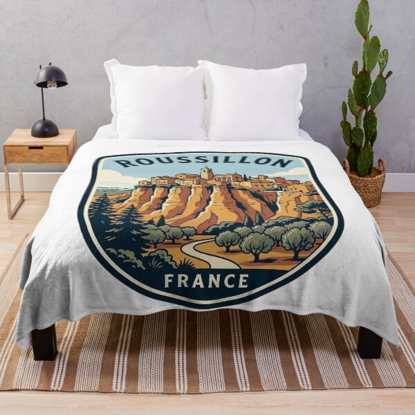 Item preview, Roussillon France Ochre Cliffs Vintage Travel Badge designed and sold by k3rstman1.