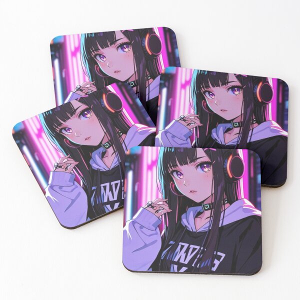 Item preview, Dark Neon Anime Girl | Cyberpunk Glow designed and sold by AnimDream .