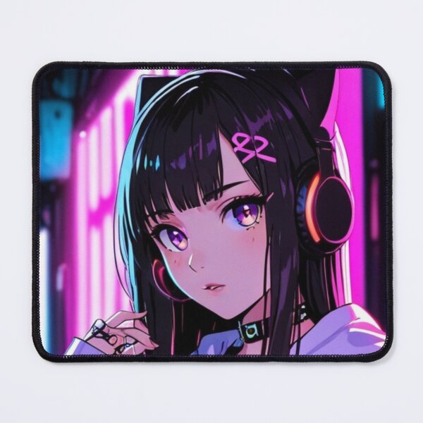 Artikelvorschau, Dunkles Neon-Anime-Mädchen | Cyberpunk-Leuchten entworfen und verkauft von AnimDream .