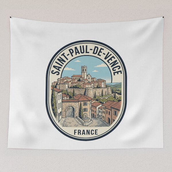 Item preview, Saint Paul de Vence France Vintage Travel Emblem designed and sold by k3rstman1.
