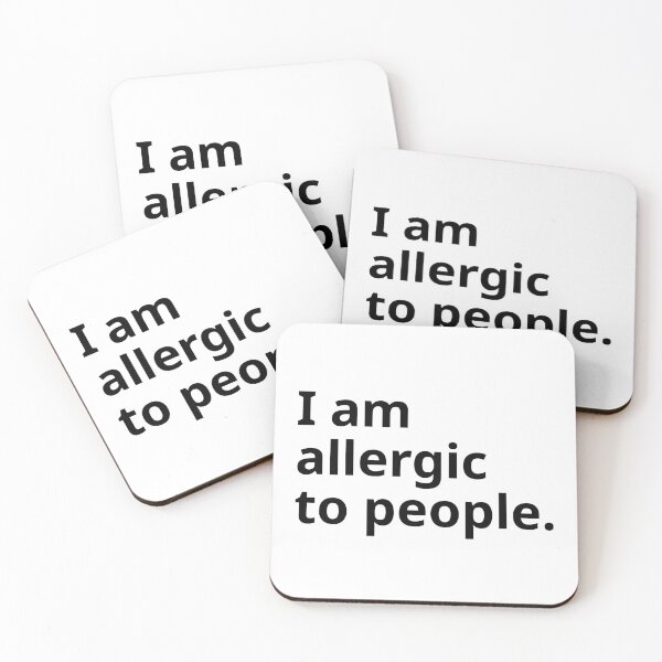 Item preview, I am allergic to people sticker designed and sold by Happyshop33.