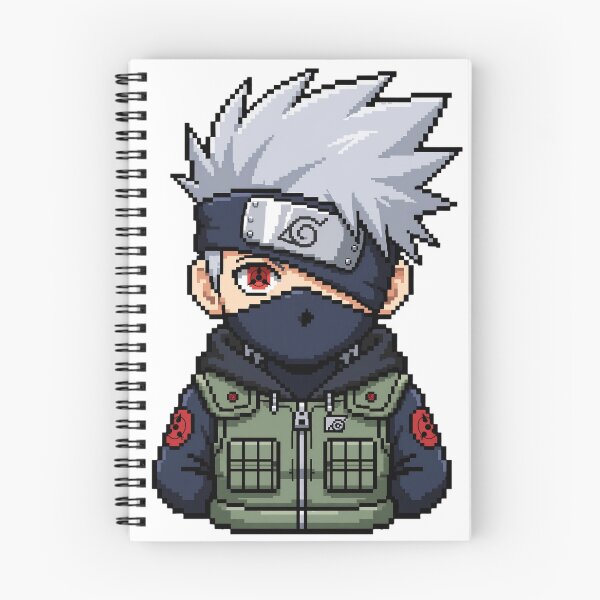 Item preview, Silver-haired, red-eyed ninja in pixel art style designed and sold by teamzeta.