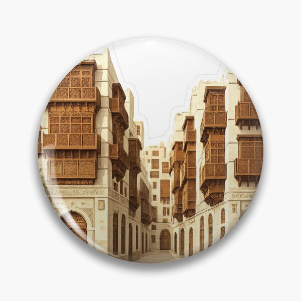 Item preview, Historic Jeddah Al-Balad Saudi Arabia | Hijazi Heritage Architecture designed and sold by DesertInkArt.