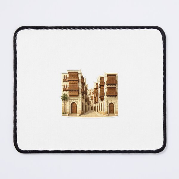 Item preview, Historic Jeddah Al-Balad Saudi Arabia | Hijazi Heritage Architecture designed and sold by DesertInkArt.