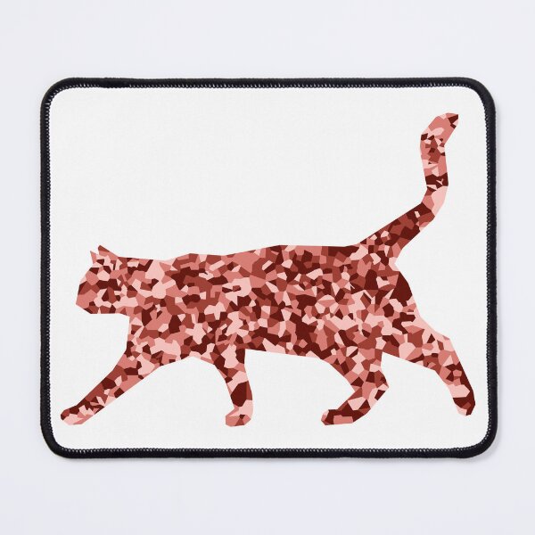 Item preview, Red Mosaic Cat Silhouette Art designed and sold by DymondDesigns.