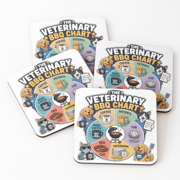 Item preview, The Veterinary BBQ Chart | Funny Veterinarian BBQ & Veterinary Humor Design designed and sold by Bettybee00.
