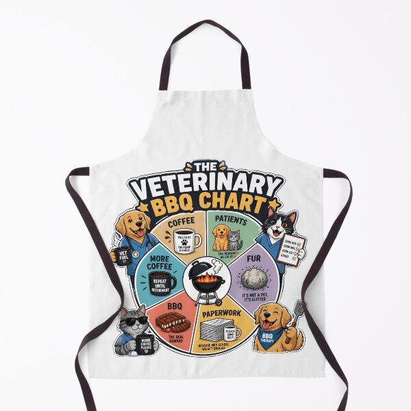 Item preview, The Veterinary BBQ Chart | Funny Veterinarian BBQ & Veterinary Humor Design designed and sold by Bettybee00.