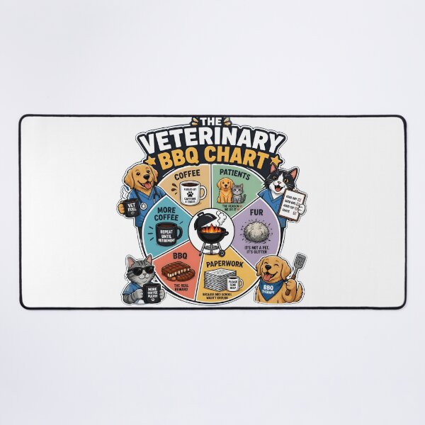 Item preview, The Veterinary BBQ Chart | Funny Veterinarian BBQ & Veterinary Humor Design designed and sold by Bettybee00.
