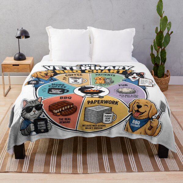 Item preview, The Veterinary BBQ Chart | Funny Veterinarian BBQ & Veterinary Humor Design designed and sold by Bettybee00.