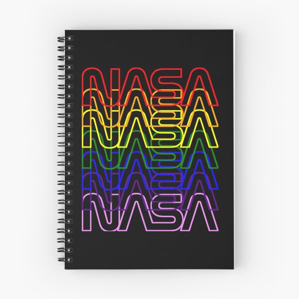 Item preview, Vintage Nerdy Rainbow NASA Worm Logo Rocket Space Science Teacher White Text designed and sold by MathWare MathClips.