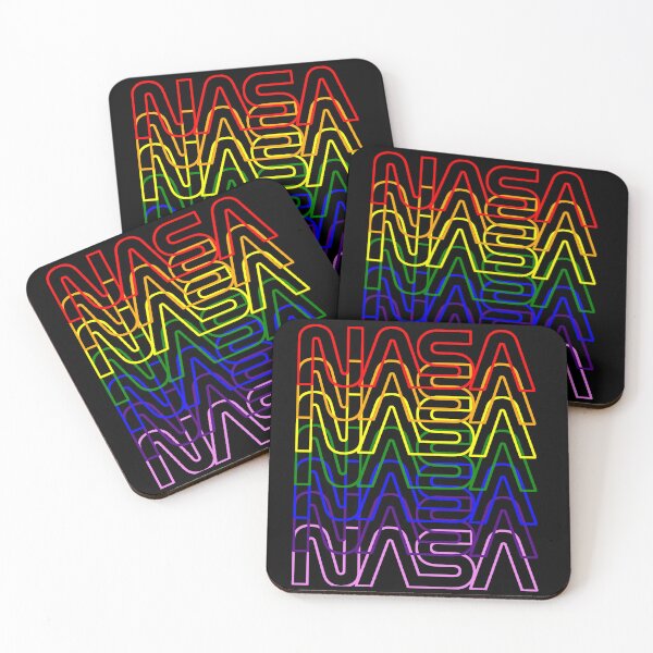 Item preview, Vintage Nerdy Rainbow NASA Worm Logo Rocket Space Science Teacher White Text designed and sold by MathWare MathClips.