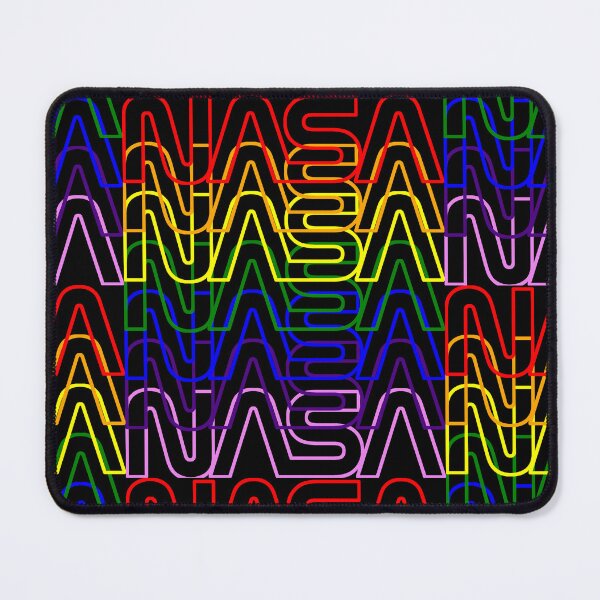 Item preview, Vintage Nerdy Rainbow NASA Worm Logo Rocket Space Science Teacher White Text designed and sold by MathWare MathClips.